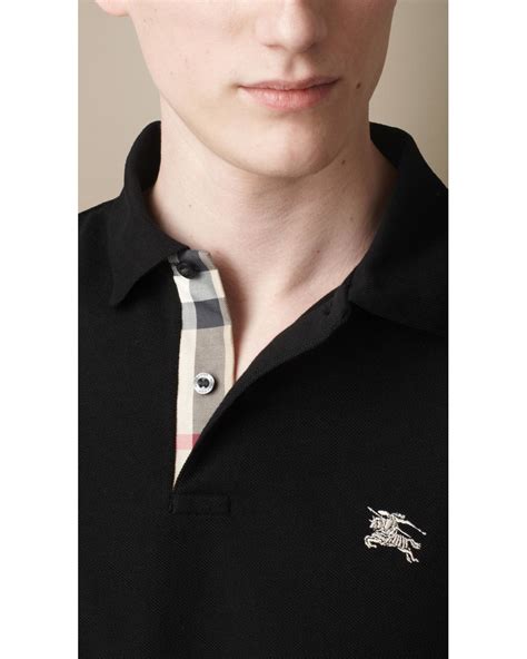 burberry polo t shirt black|Burberry black long sleeve shirt.